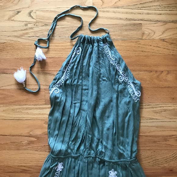 Earthbound Halter Backless Jumpsuit Romper - Picture 2 of 4